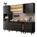 Cozinha Completa Madesa Reims 260004 com Armário e Balcão - Preto