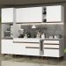 Cozinha Completa Madesa Reims 260005 com Armário e Balcão - Branco