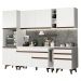 Cozinha Completa Madesa Reims 260005 com Armário e Balcão - Branco
