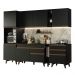 Cozinha Completa Madesa Reims 260005 com Armário e Balcão - Preto