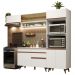 Cozinha Completa Madesa Reims 260007 com Armário e Balcão - Branco