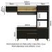 Cozinha Completa Madesa Reims 260007 com Armário e Balcão - Preto