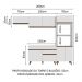 Cozinha Completa Madesa Reims 260008 com Armário e Balcão - Branco