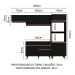 Cozinha Completa Madesa Reims 260008 com Armário e Balcão - Preto