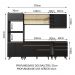 Cozinha Completa Madesa Reims 270001 com Armário e Balcão - Preto