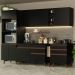 Cozinha Completa Madesa Reims 270002 com Armário e Balcão - Preto