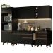 Cozinha Completa Madesa Reims 270002 com Armário e Balcão - Preto