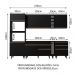 Cozinha Completa Madesa Reims 270002 com Armário e Balcão - Preto