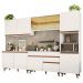 Cozinha Completa Madesa Reims 300001 com Armário e Balcão - Branco