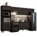 Cozinha Completa Madesa Reims 330001 com Armário e Balcão - Preto