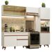Cozinha Completa Madesa Reims XA250003 com Armário e Balcão - Branco