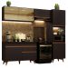 Cozinha Completa Madesa Reims XA250003 com Armário e Balcão - Preto