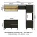 Cozinha Completa Madesa Reims XA250003 com Armário e Balcão - Preto