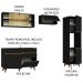 Cozinha Completa Madesa Reims XA250003 com Armário e Balcão - Preto