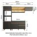 Cozinha Completa Madesa Reims XA260001 com Armário e Balcão - Preto