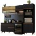 Cozinha Completa Madesa Reims XC260001 com Armário, Balcão e Tampo - Preto