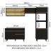 Cozinha Completa Madesa Reims XC260001 com Armário, Balcão e Tampo - Preto