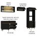 Cozinha Completa Madesa Reims XC260001 com Armário, Balcão e Tampo - Preto