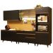 Cozinha Completa Madesa Reims XC310001 com Armário e Balcão - Preto