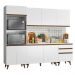 Cozinha Completa Madesa Reims com Balcão 8 Portas 3 Gavetas - Branco