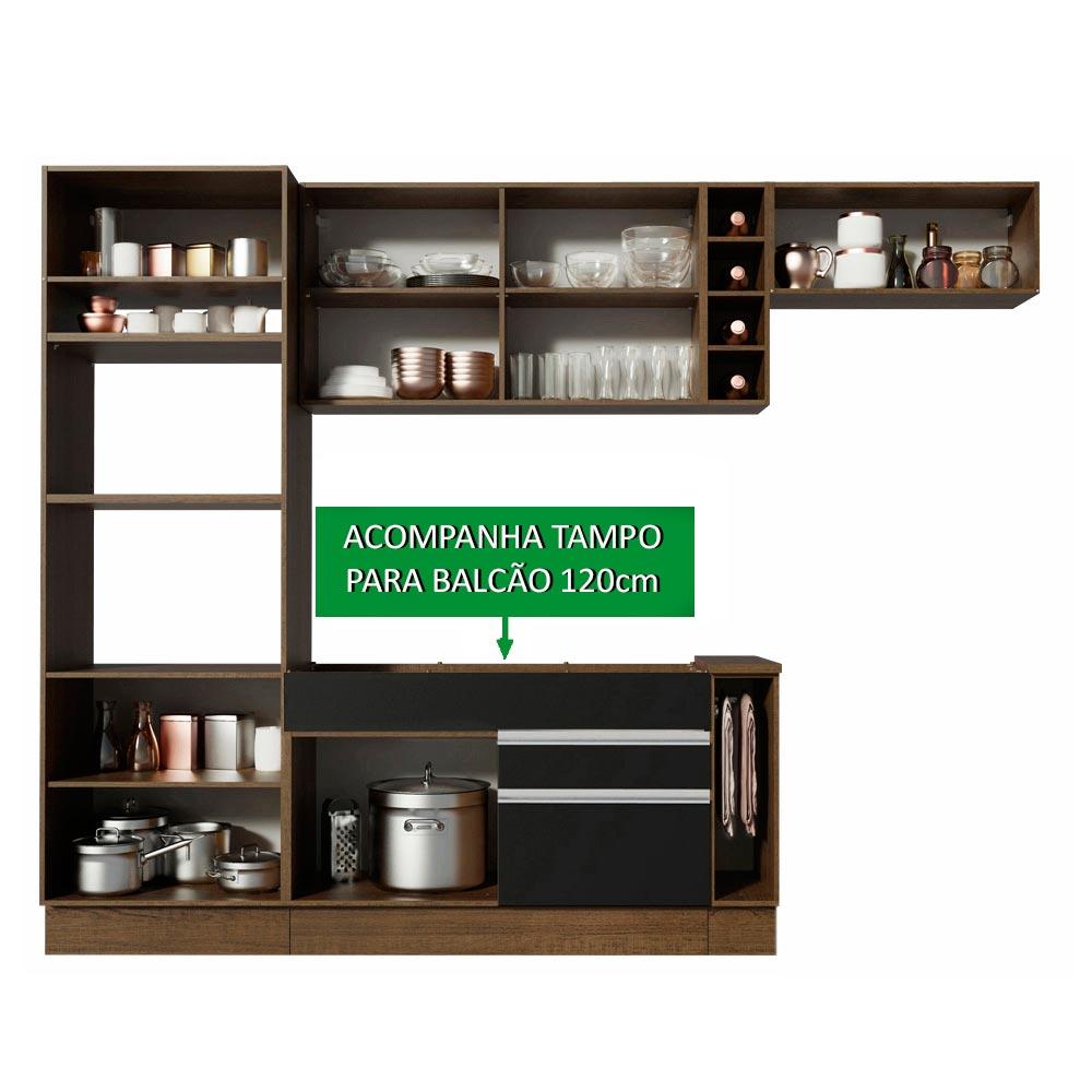 Cozinha Completa Madesa Safira com Armário e Balcão + Tampo