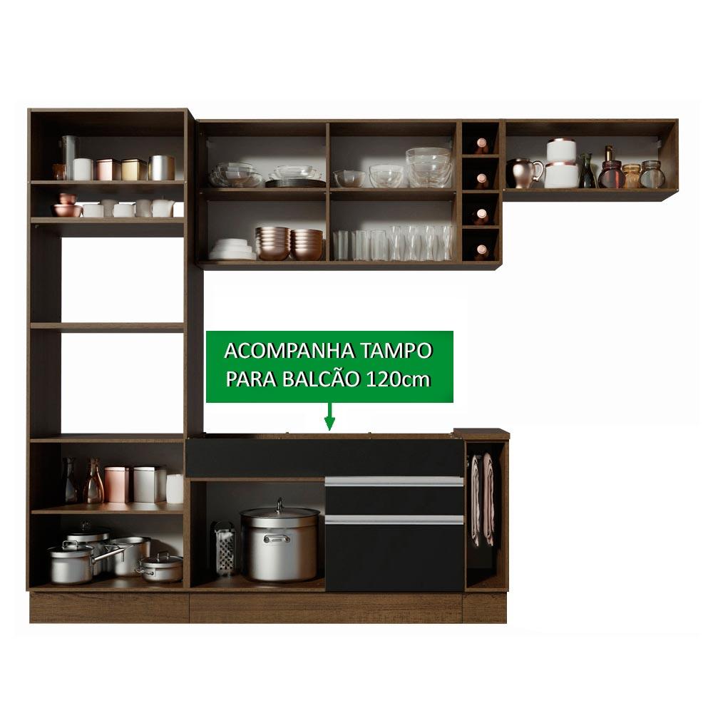 Cozinha Completa Madesa Safira com Armário e Balcão + Tampo