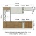 Cozinha Completa Madesa Stella 290001 com Armário e Balcão - Branco/Rustic/Branco