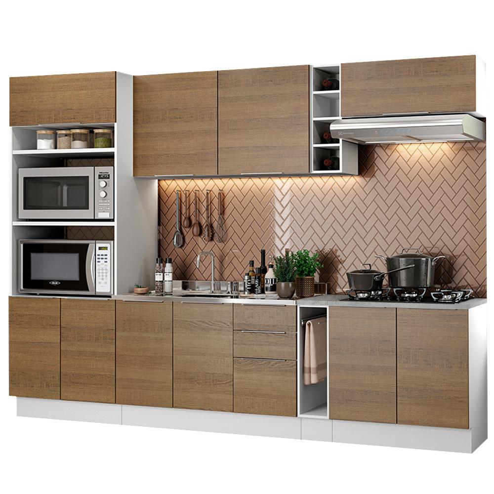 Cozinha Completa Madesa Stella 290001 com Armário e Balcão