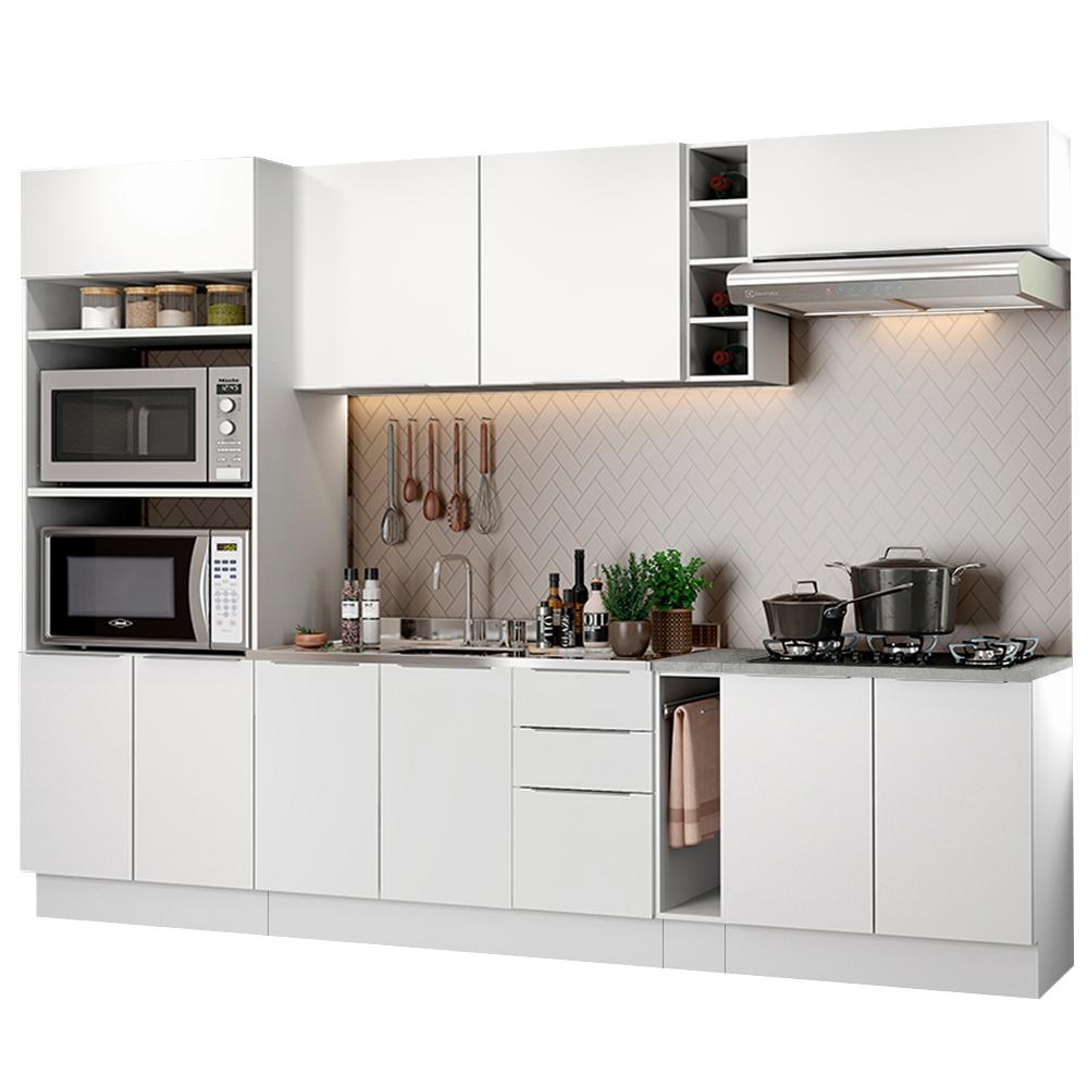 Cozinha Completa Madesa Stella 290001 com Armário e Balcão