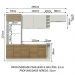 Cozinha Completa Madesa Stella 290002 com Armário e Balcão - Branco/Rustic/Branco