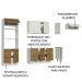 Cozinha Completa Madesa Stella 290002 com Armário e Balcão - Branco/Rustic/Branco