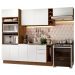 Cozinha Completa Madesa Stella 290002 com Armário e Balcão - Rustic/Branco