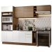 Cozinha Completa Madesa Stella 290002 com Armário e Balcão - Rustic/Branco/Rustic