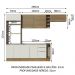 Cozinha Completa Madesa Stella 290002 com Armário e Balcão - Rustic/Branco/Rustic