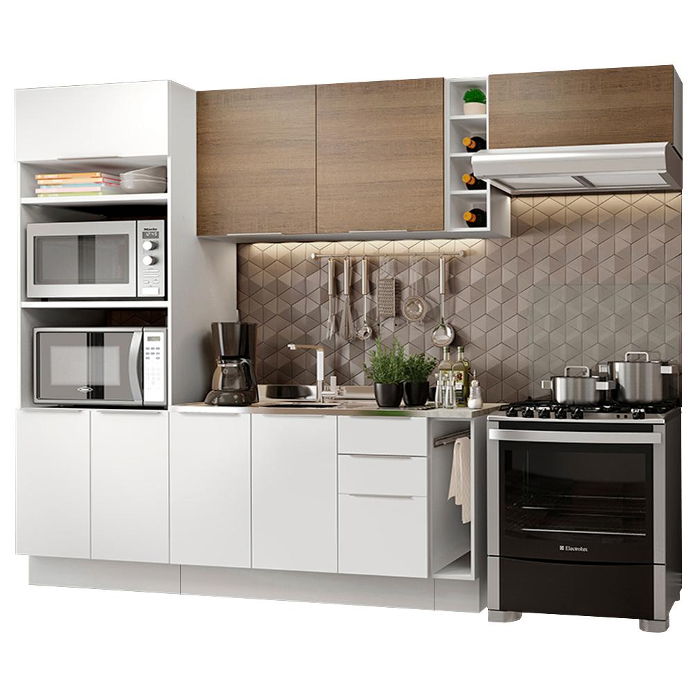 Cozinha Completa Madesa Stella 290002 com Armário e Balcão