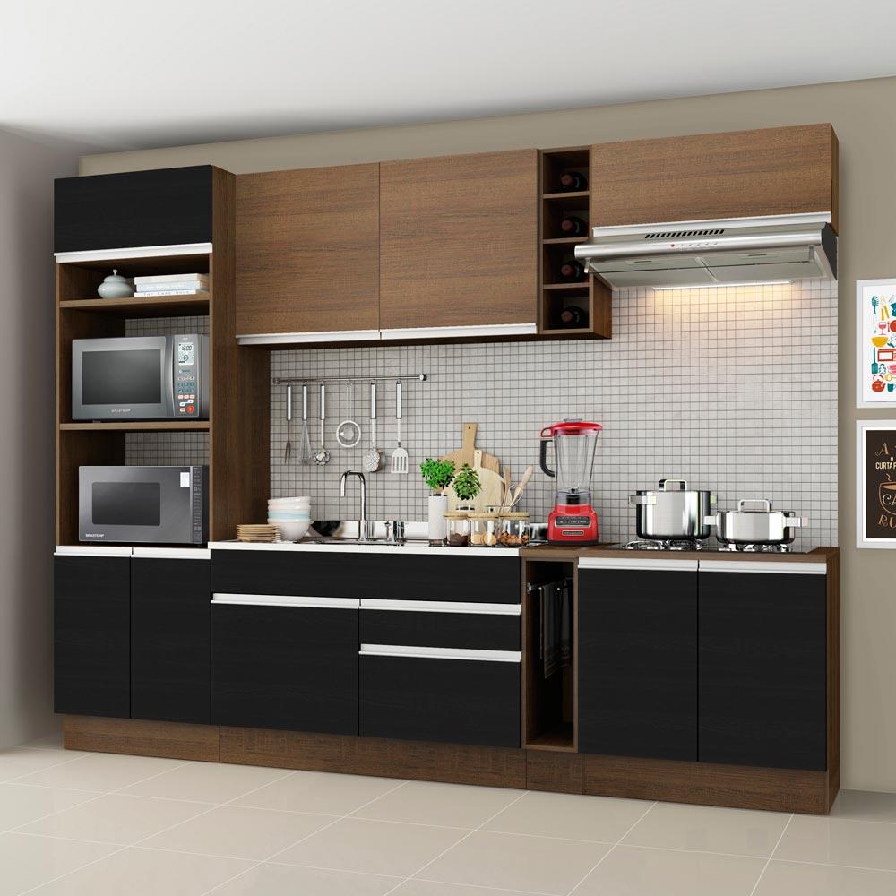 Cozinha Completa Madesa Vicenza com Armário e Balcão (Sem Tampo e Pia)