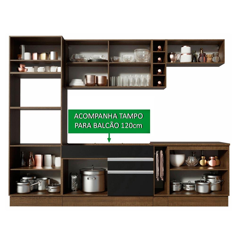 Cozinha Completa Madesa Vicenza com Armário e Balcão + Tampo