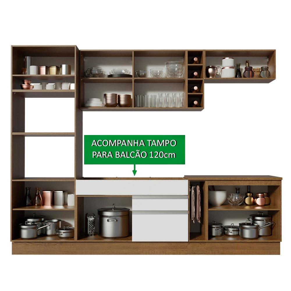 Cozinha Completa Madesa Vicenza com Armário e Balcão + Tampo