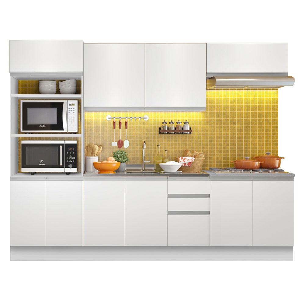 Cozinha Completa Madesa Viena 10 Portas 3 Gavetas (Sem Tampo e Pia)