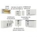 Cozinha Completa de Canto 100% MDF Madesa Acordes 389002 Armário e Balcão - Frentes Branco Brilho