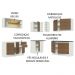 Cozinha Completa de Canto 100% MDF Madesa Acordes 389002 com Armário e Balcão - Branco/Rustic
