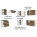 Cozinha Completa de Canto 100% MDF Madesa Acordes 409001 com Armário e Balcão - Branco/Rustic