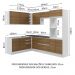Cozinha Completa de Canto 100% MDF Madesa Acordes 419003 com Armário e Balcão - Branco/Rustic
