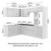 Cozinha Completa de Canto 100% MDF Madesa Acordes 419003 com Armário e Balcão - Frente Branco Brilho