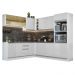 Cozinha Completa de Canto 100% MDF Madesa Acordes 459001 Armário e Balcão - Frentes Branco Brilho