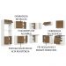 Cozinha Completa de Canto 100% MDF Madesa Acordes 479003 Armário e Balcão - Branco/Rustic