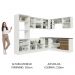 Cozinha Completa de Canto 100% MDF Madesa Acordes 479003 Armário e Balcão - Branco/Rustic