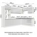 Cozinha Completa de Canto 100% MDF Madesa Acordes 479003 Armário e Balcão - Frentes Branco Brilho