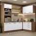 Cozinha Completa de Canto Madesa Agata 399001 com Armário e Balcão (Sem Tampo e Pia) - Rustic/Branco