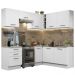 Cozinha Completa de Canto Madesa Agata 399002 com Armário e Balcão (Sem Tampo e Pia) - Branco